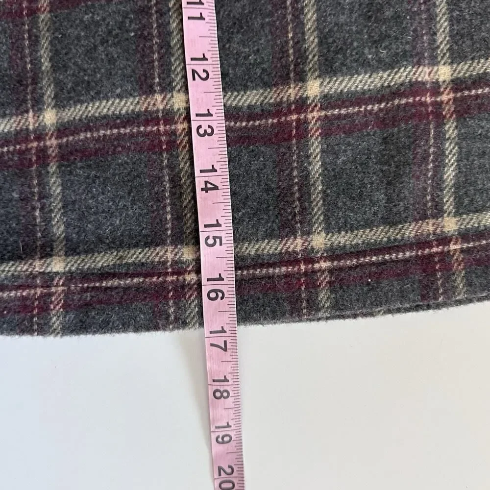Vintage American Outfitters‎ Wrap Skirt Mini Plaid Gray Y2K Academia School Girl